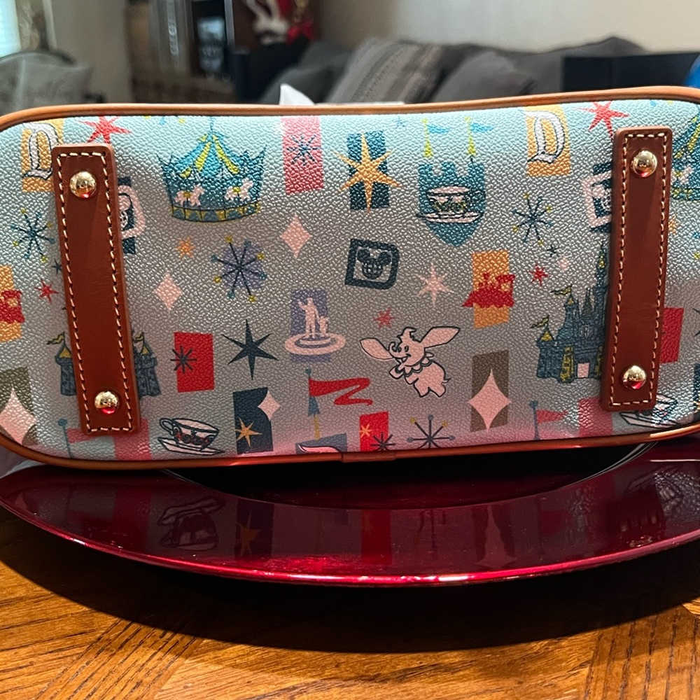 Disney Dooney and Bourke Fantasyland Zip Satchel - Picture 7 of 14